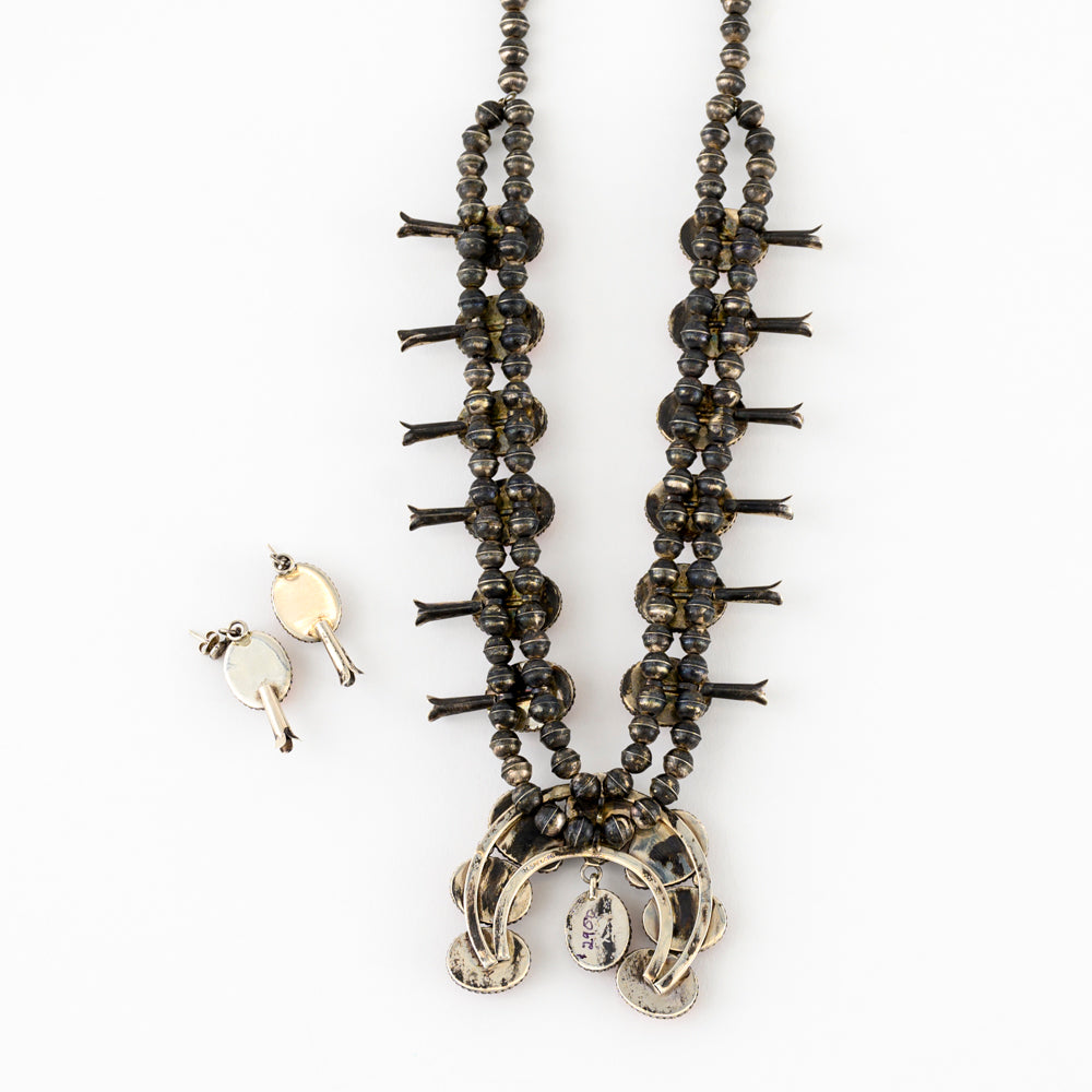 Spiny oyster squash blossom necklace and earring set – Barnes