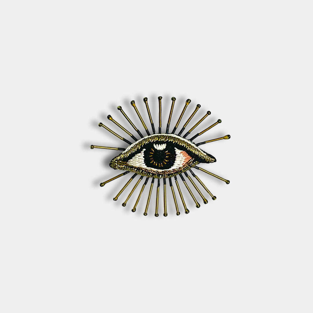 Trovelore embroidered Mystic Eye brooch