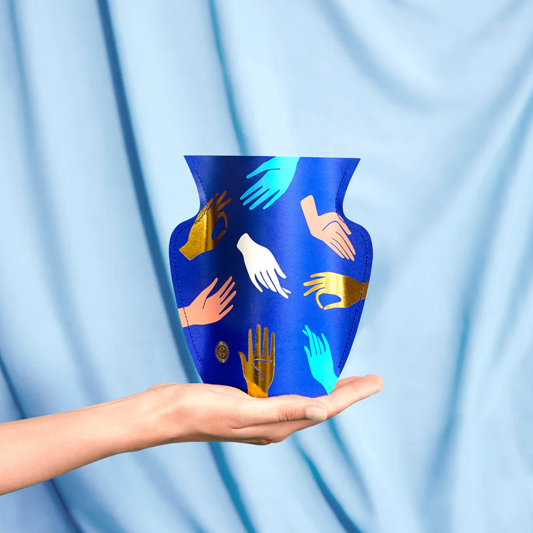 Octaevo Hamsa Blue mini vase