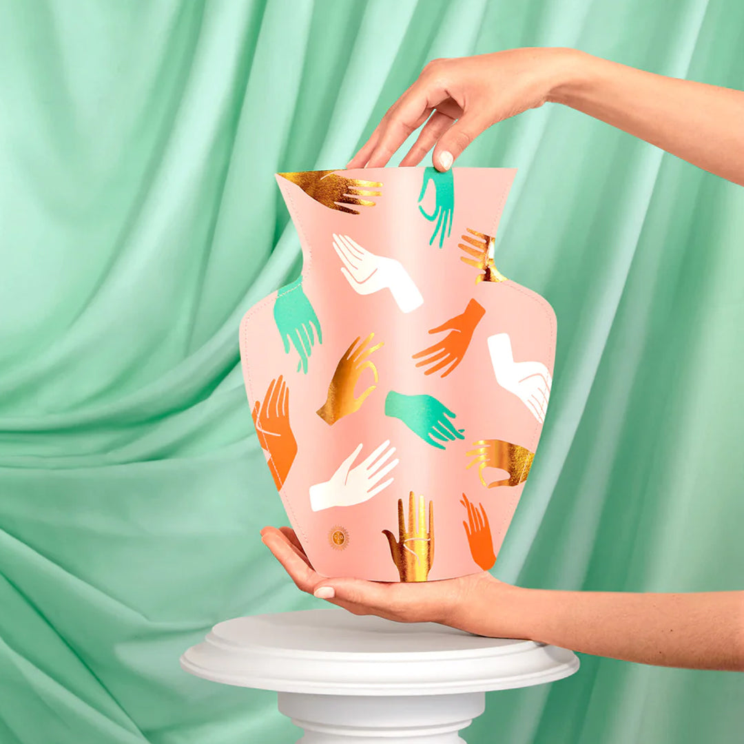 Octaevo Hamsa Pink paper vase