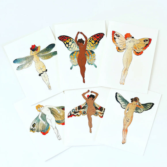 Butterfly Lady notecard set