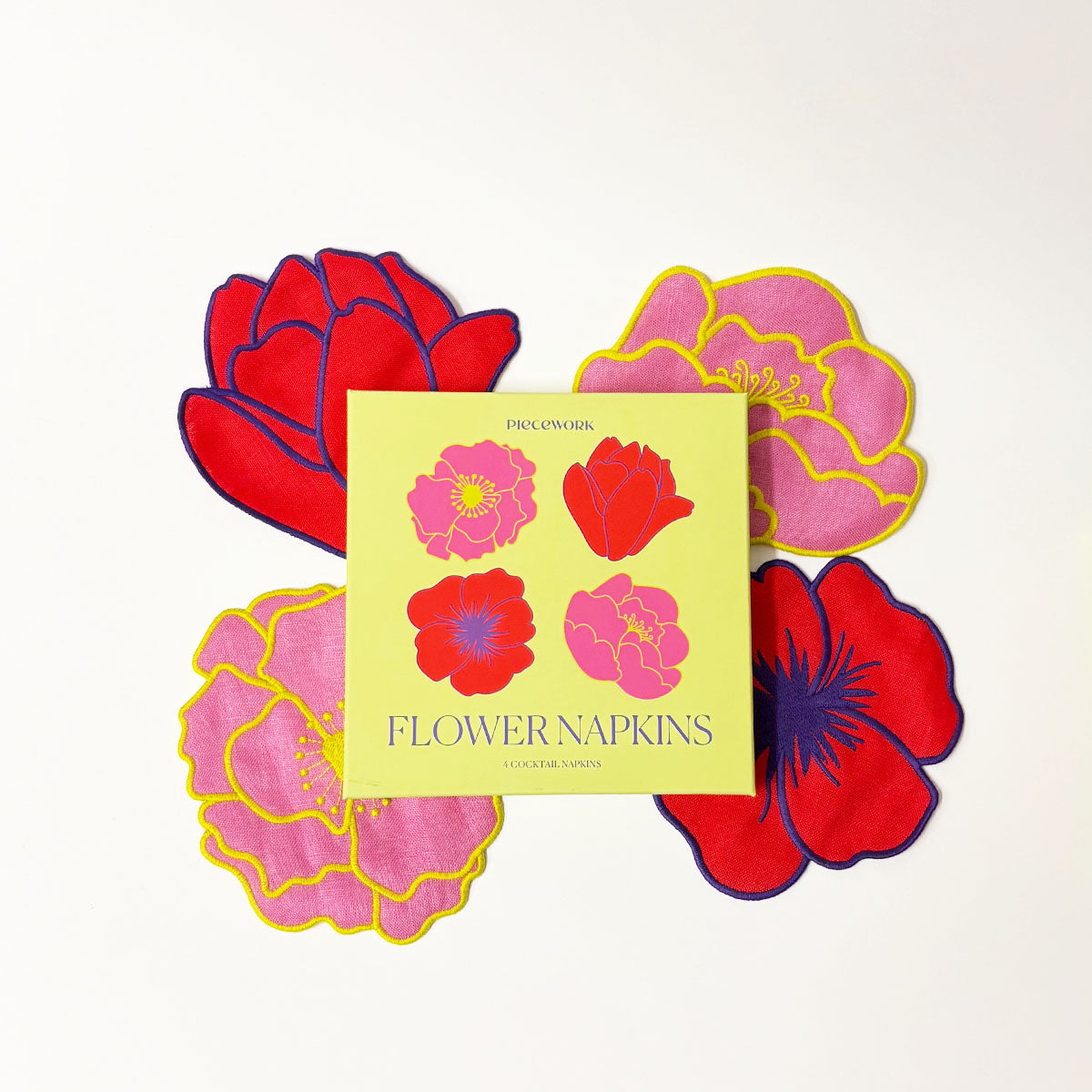 Flower cocktail napkins