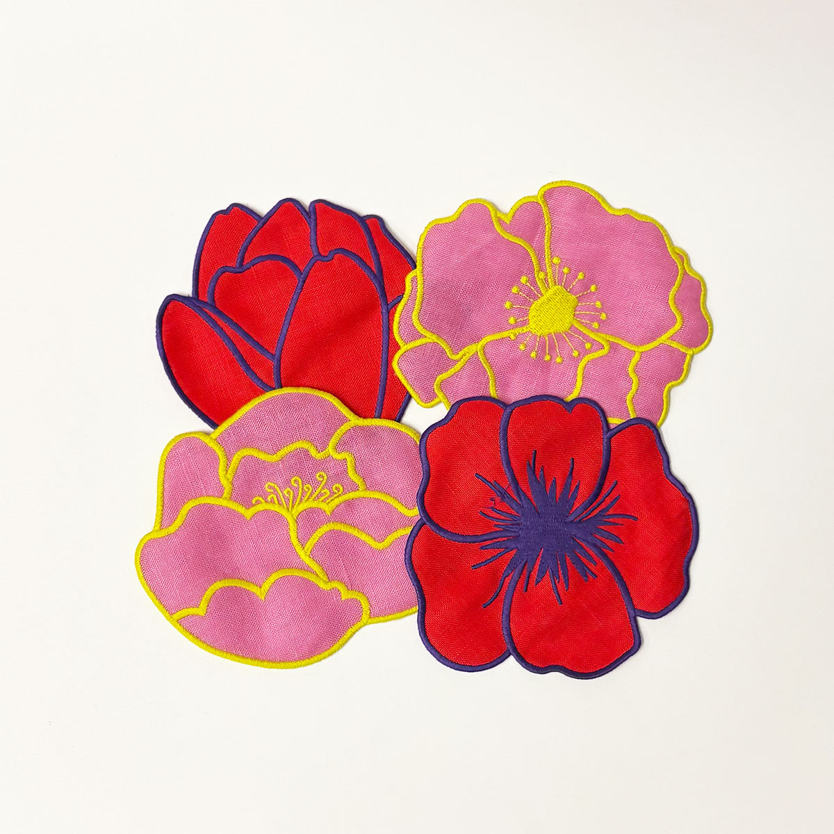 Flower cocktail napkins