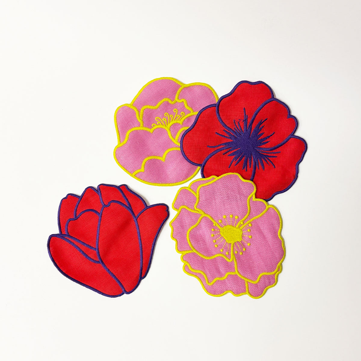 Flower cocktail napkins
