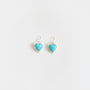 Turquoise heart drop earrings