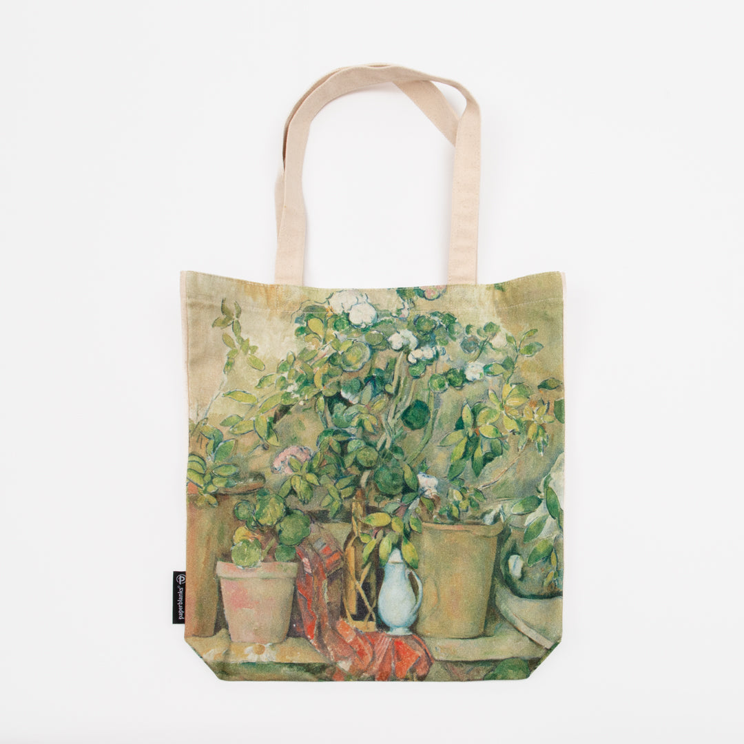 Cezanne &quot;Terracotta Pots and Flowers&quot; Paperblanks canvas tote