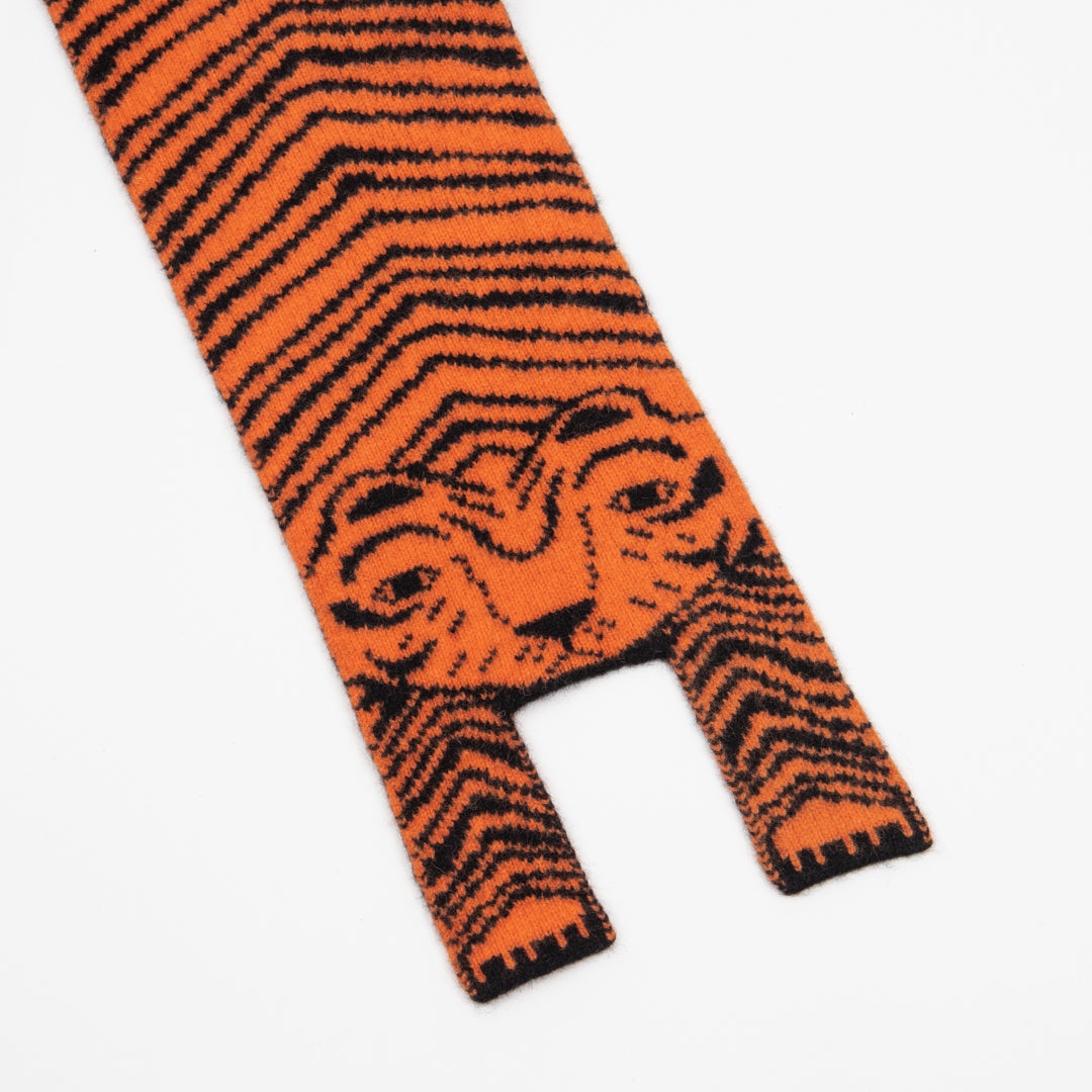 Tiger double-knit scarf