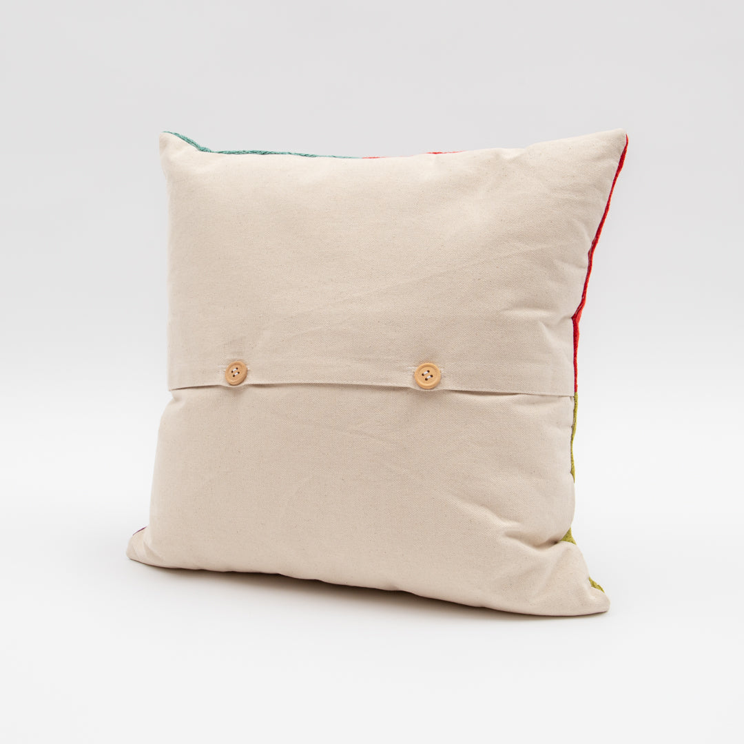 Embroidered pillow: Circles