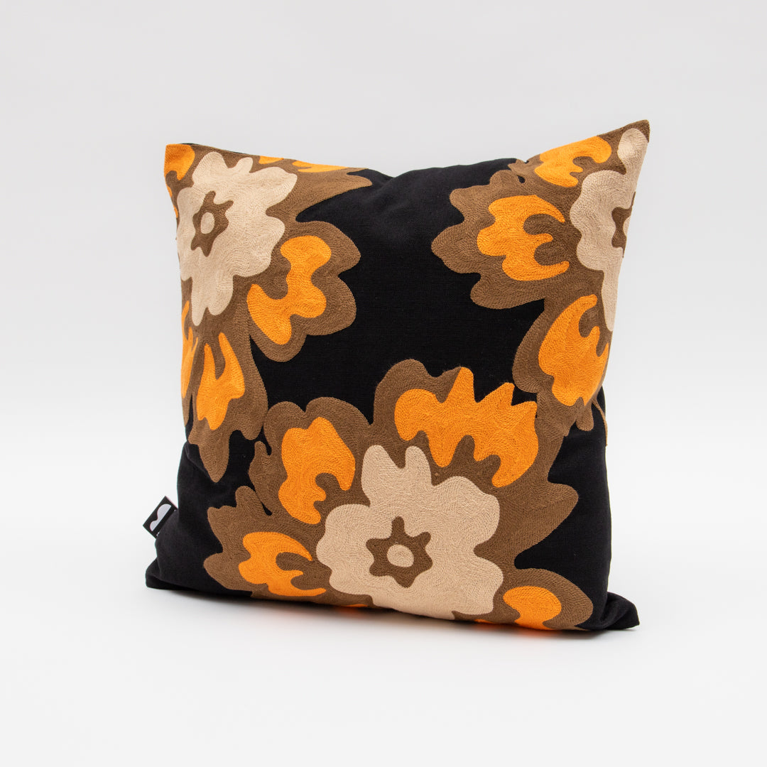 Studio Mickalene &quot;Flowers&quot; embroidered pillow