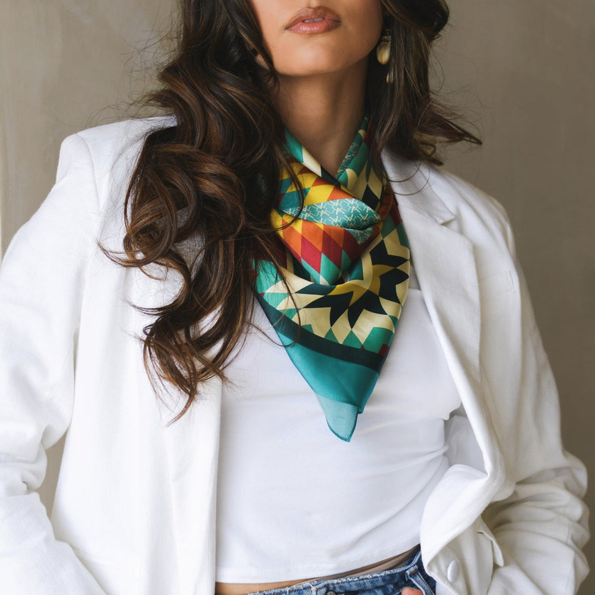 B. Yellowtail "Morning Star" silk scarf