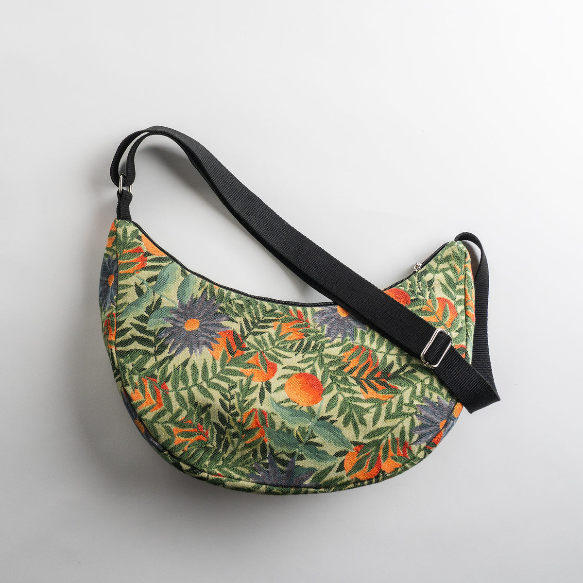 Rousseau Jungle tapestry crescent crossbody bag