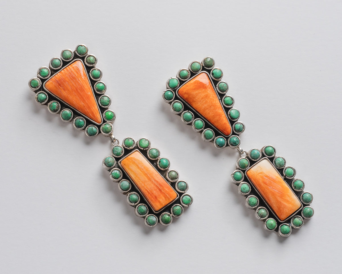 Federico Jimenez spiny oyster statement earrings