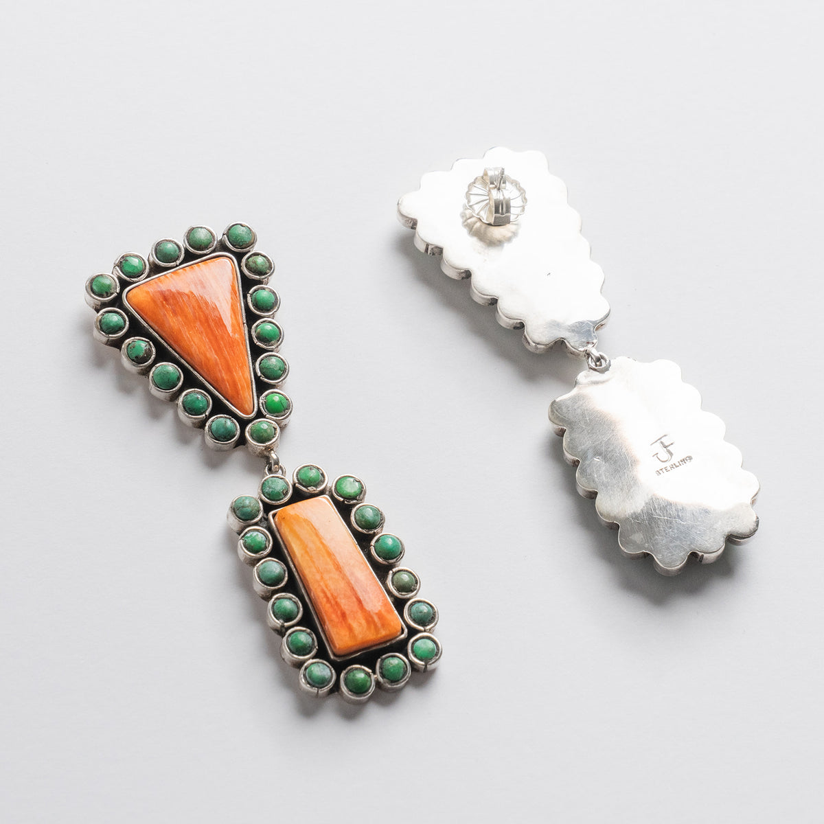 Federico Jimenez spiny oyster statement earrings