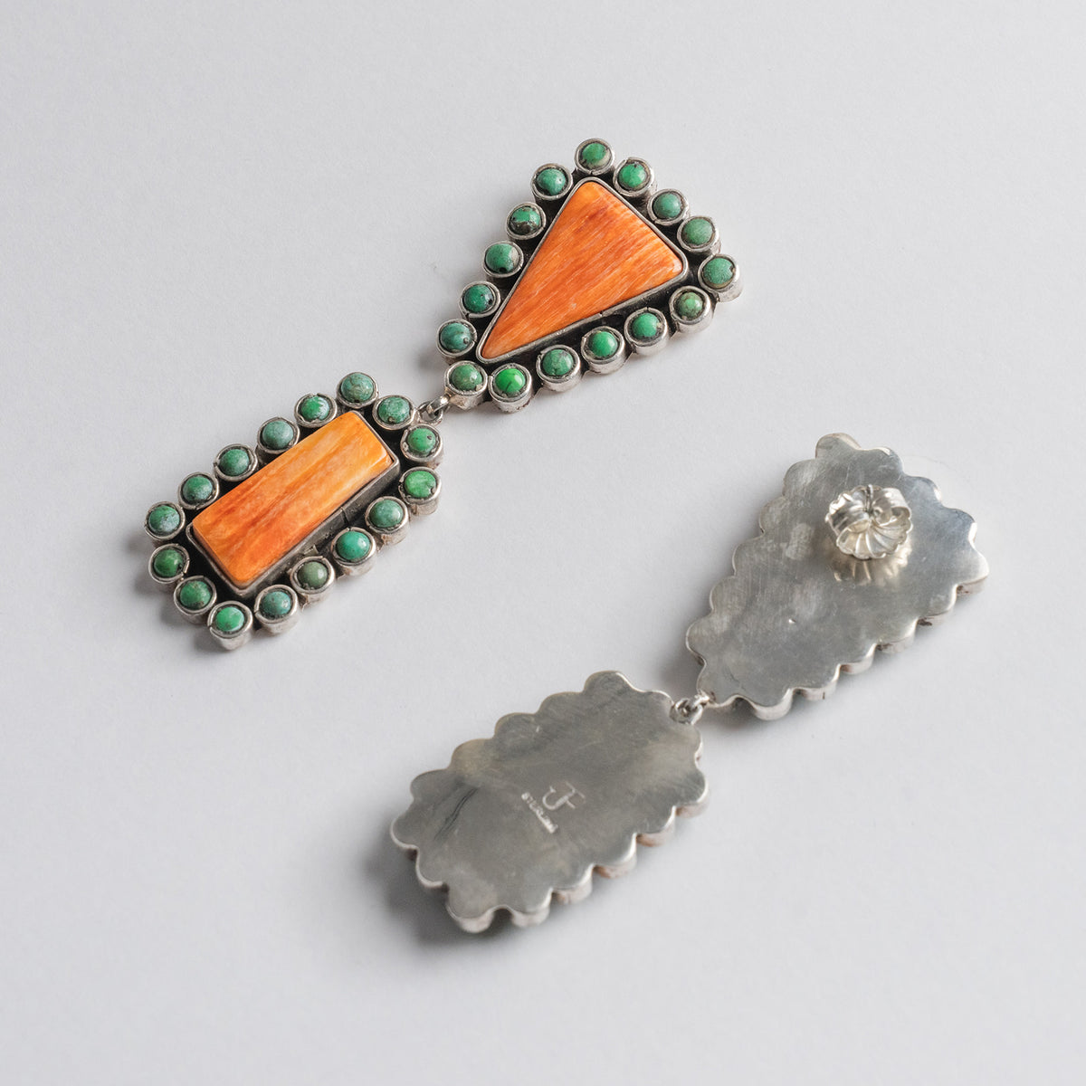 Federico Jimenez spiny oyster statement earrings