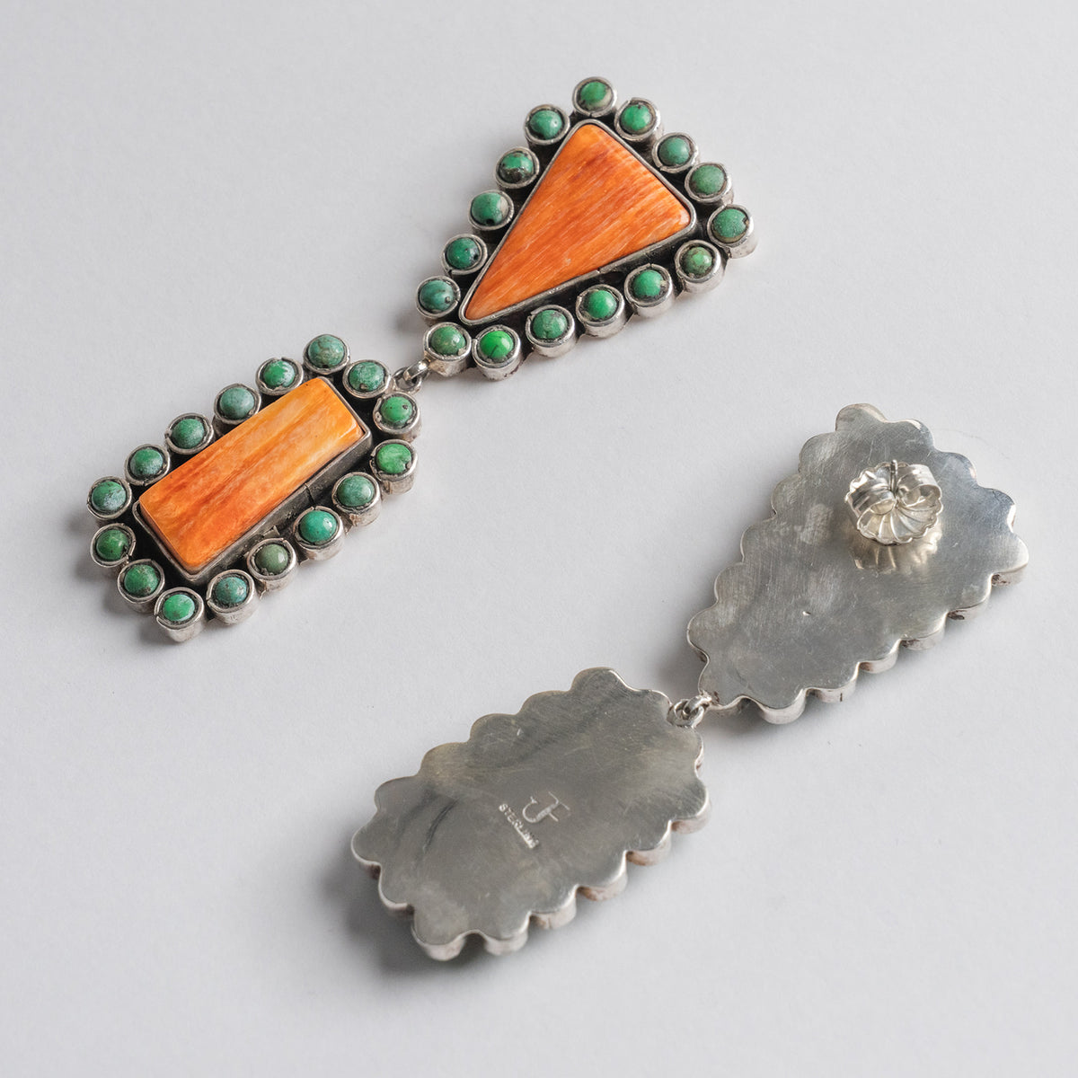 Federico Jimenez spiny oyster statement earrings