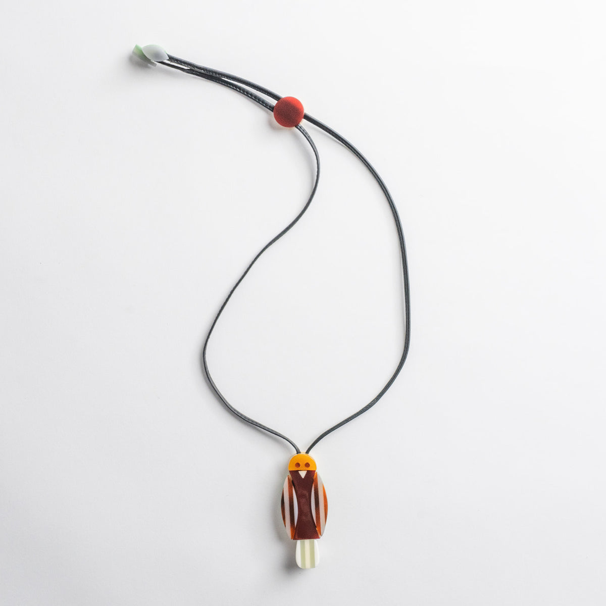 "Le Perroquet" reversible pendant necklace