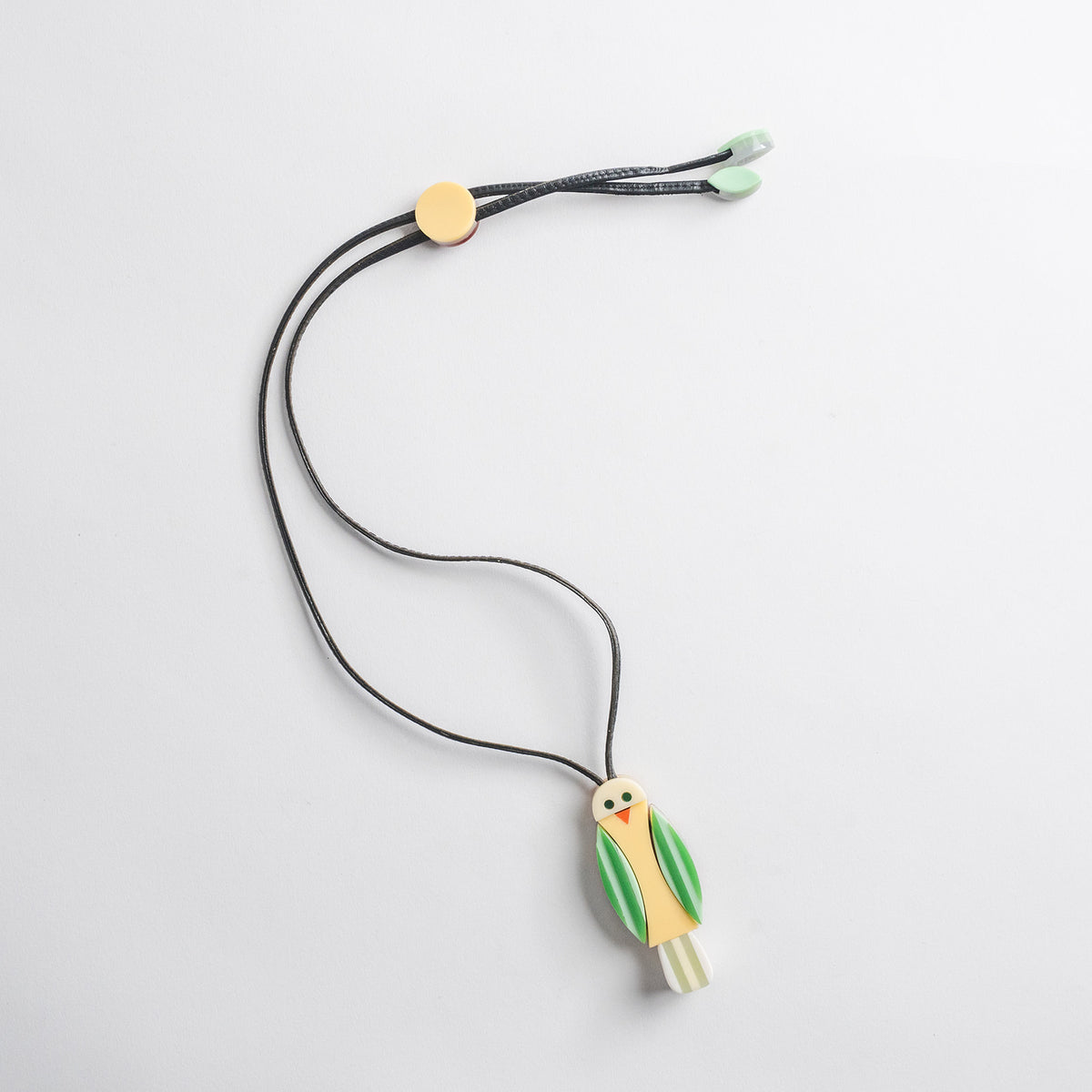 "Le Perroquet" reversible pendant necklace