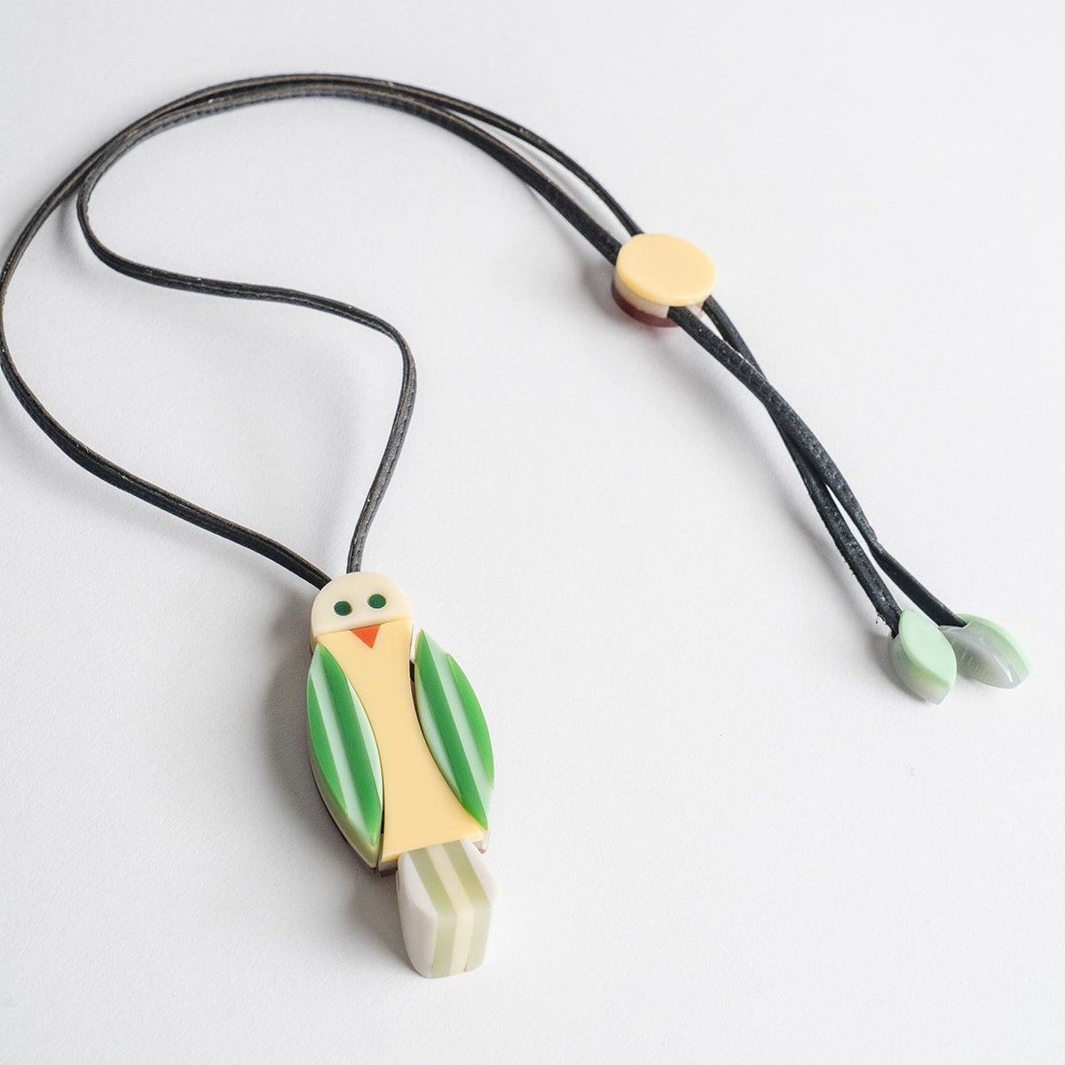 "Le Perroquet" reversible pendant necklace