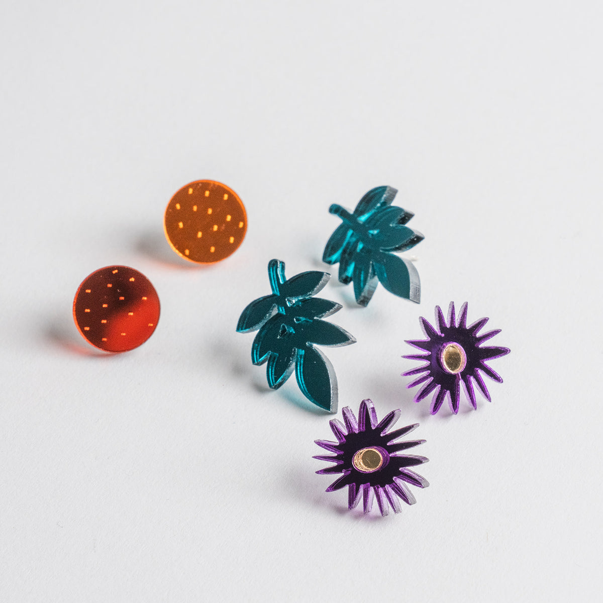 My Papercut Forest flora stud earring set/6