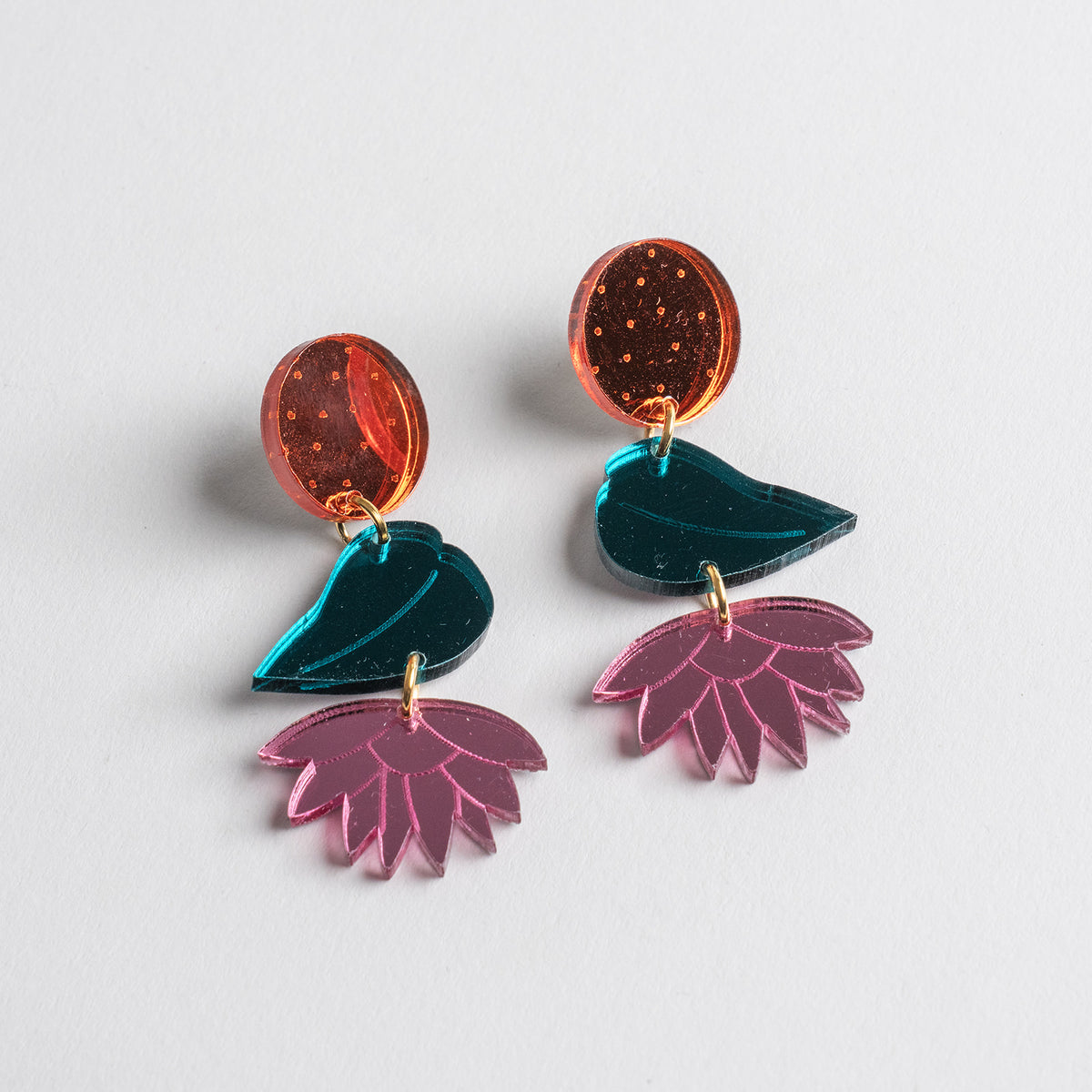 My Papercut Forest jungle earrings