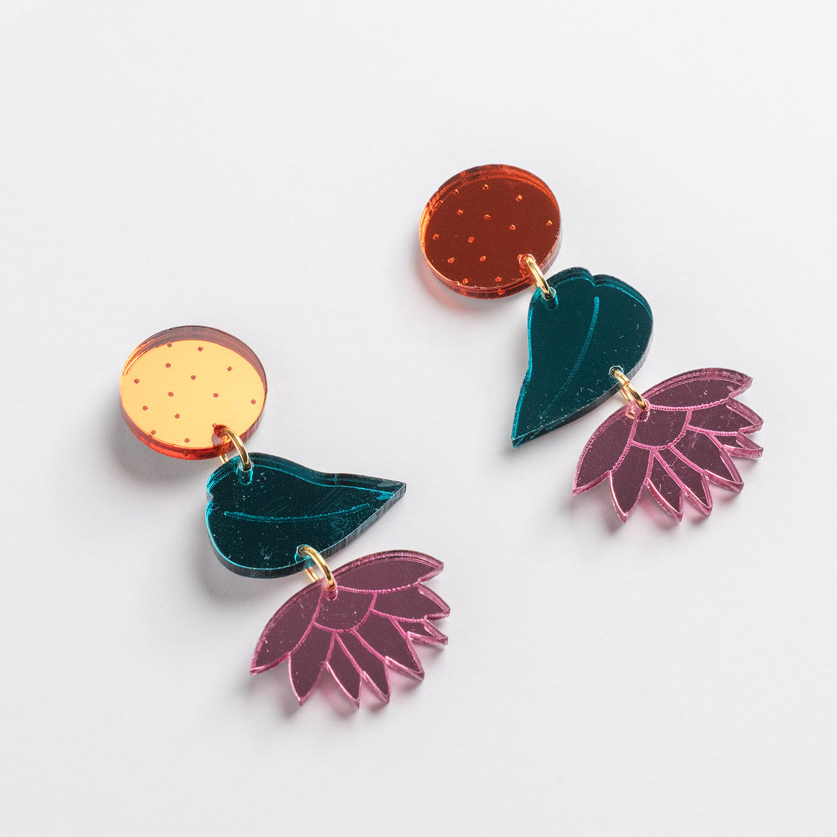 My Papercut Forest jungle earrings