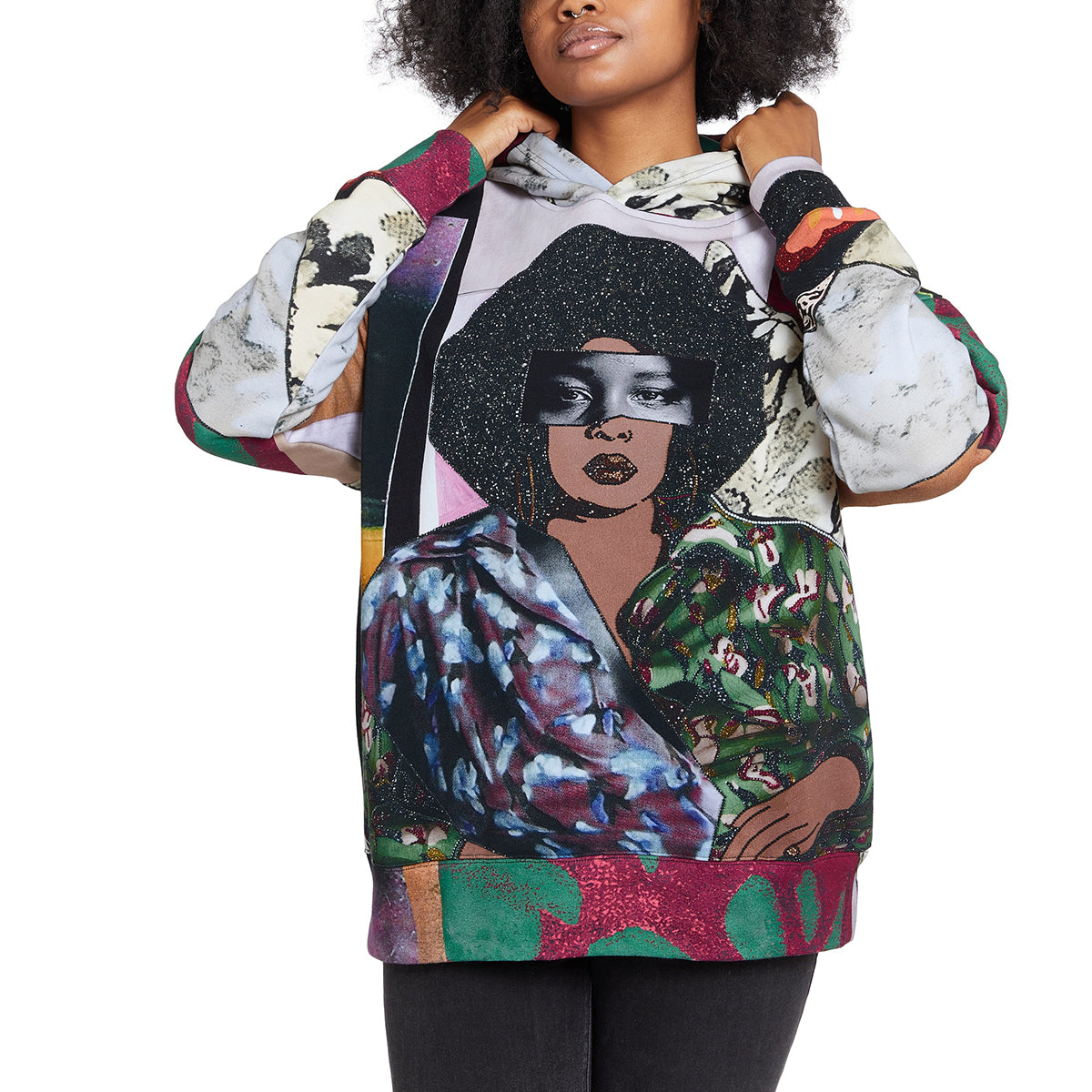 Mickalene Thomas &quot;Afro Goddess&quot; allover-print hoodie