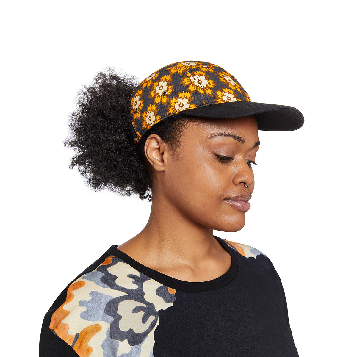 Studio Mickalene &quot;Flowers&quot; five panel hat