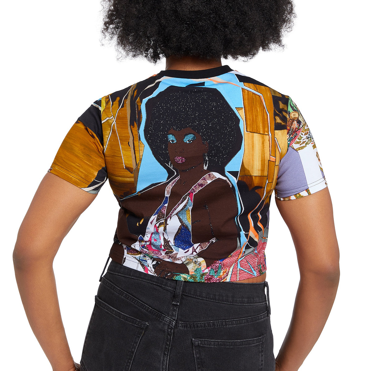 Mickalene Thomas &quot;Trois Femme Noir&quot; cropped t-shirt