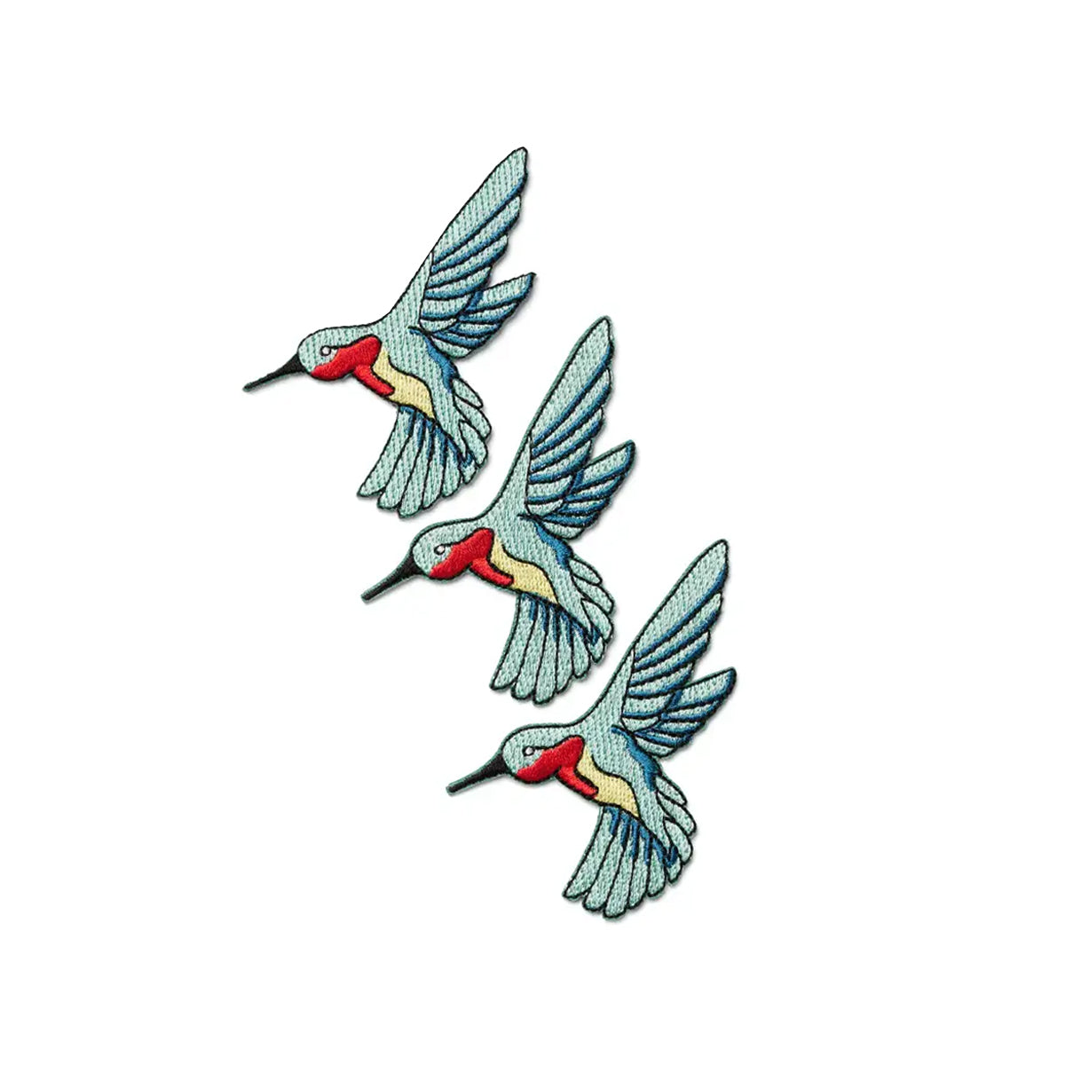 Hummingbird iron-on patch