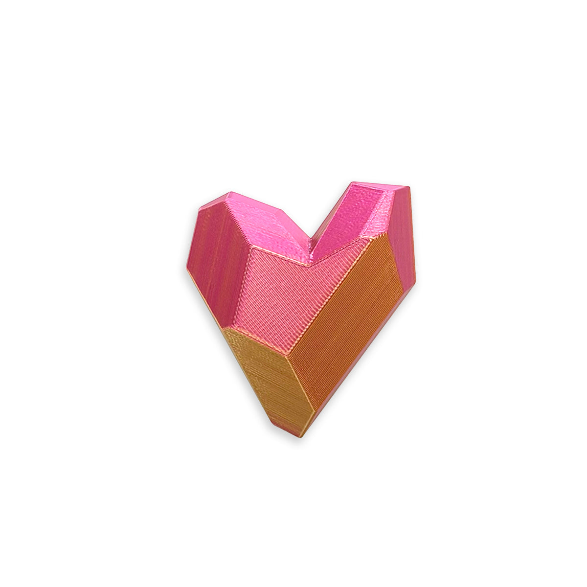 3D-printed heart brooch