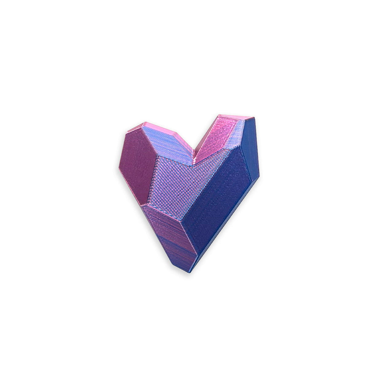 3D-printed heart brooch