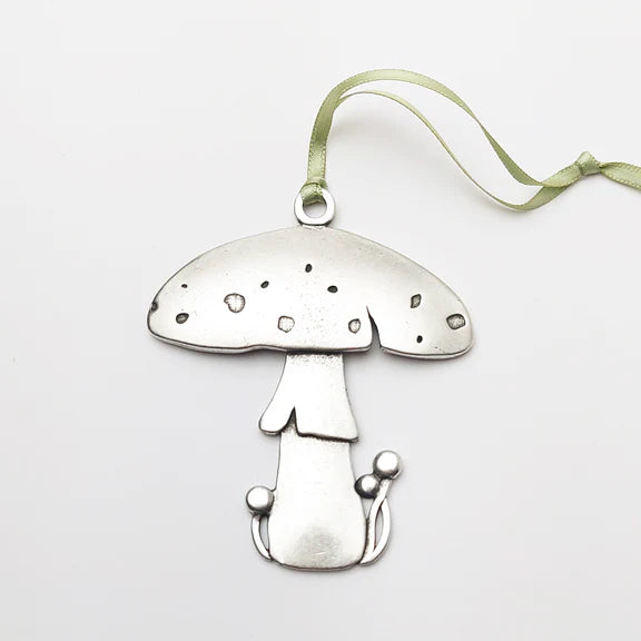 Mushroom pewter ornament