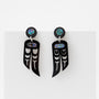 Copper Canoe Woman lovebirds earrings