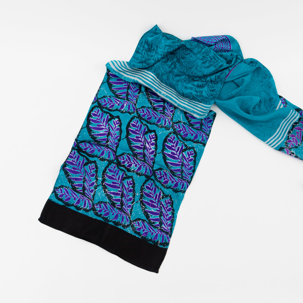 Harshita Designs Teal charmeuse scarf