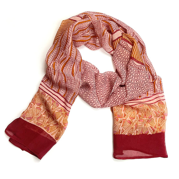 Harshita Designs Cherry chiffon scarf