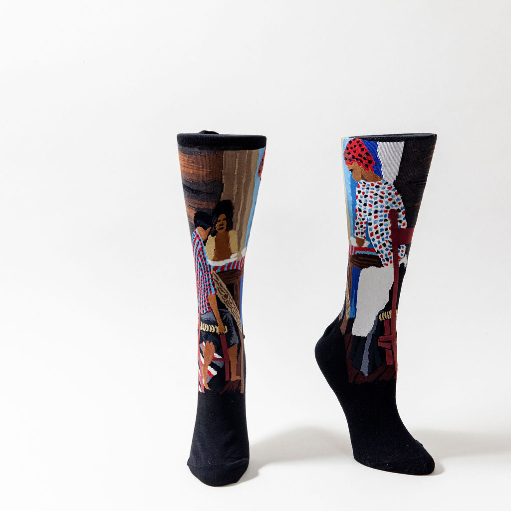 Artwork socks: Horace Pippin, &quot;Giving Thanks&quot;
