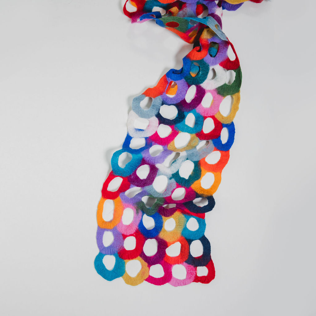 Colorful rings scarf