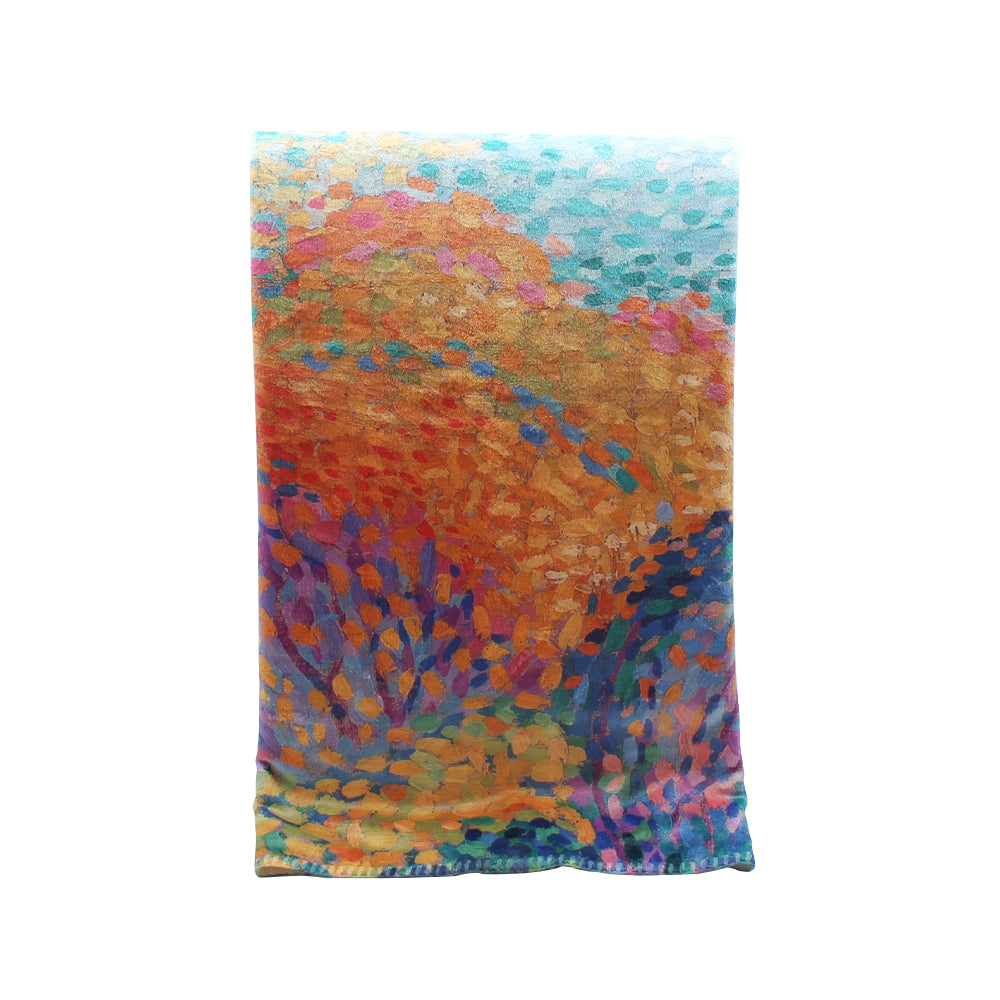 Fine art blanket: pointillist brushstrokes