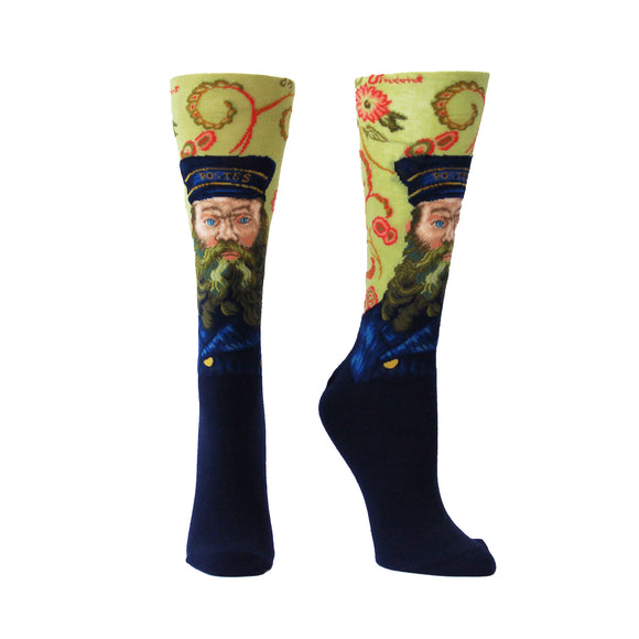 Artwork socks: Vincent van Gogh's "The Postman"
